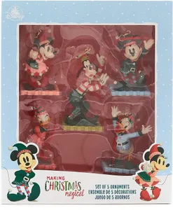 Disney Store Official Mickey Mouse and Friends Ornament 5 piece set