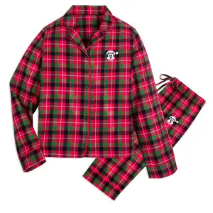 New Disney Store Mickey Mouse Women's Festive Plaid Pyjamas -XS
