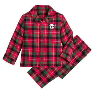 Disney Mickey Mouse Festive Plaid Pyjamas For Kids - Age 3