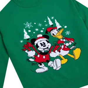 Disney Store Mickey & Donald Duck Christmas Jumper Kids Age 7-8