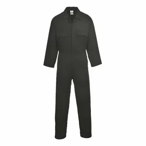 Portwest S998 Mens Cotton Work Coverall Boiler Suit 260g Concealed Stud Black S