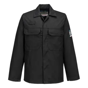 Portwest BIZ2 Bizweld Mens Welding Jacket FR Arc Flash Heat Protective Black M