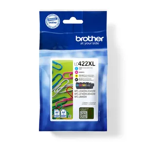4x Brother LC-422XLVAL High Yield Ink Cartridges - Black, Cyan, Magenta, Yellow