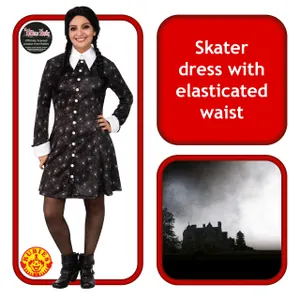 Rubies Official Addams Family Wednesday Costume Fancy Dress (14-16 yrs)