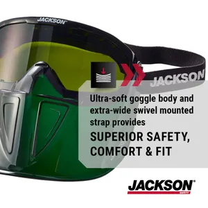 Jackson Safety Goggles & Detachable Faceshield Green Shade 5 IR Anti-Fog