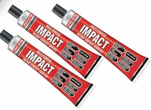 3x Evo Stik Impact Multi-Purpose Instant Contact Adhesive 65g Tube