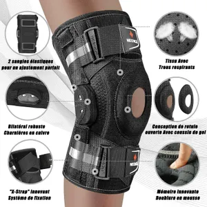 NEENCA Adjustable Hinged Knee Brace Support for Joint Pain/Arthritis/Meniscus