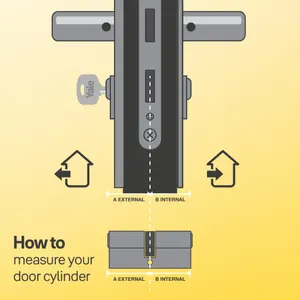 Yale YC1000+ Double Cylinder Lock 30x30mm for Door - 5 Keys