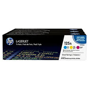 HP CF373AM 3 Pack Tri-Pack 125A Original Toner Cartridge Cyan Magenta Yellow