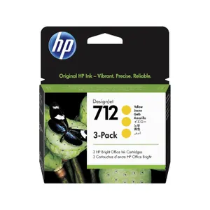 HP 712 3ED79A Yellow Ink Cartridge 3-Pack DesignJet T650 T630 T250 T230 Studio