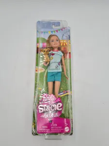 Barbie Stacie Doll + Pet Dog from Rescue Movie - Blonde Hair HRM05 NEW