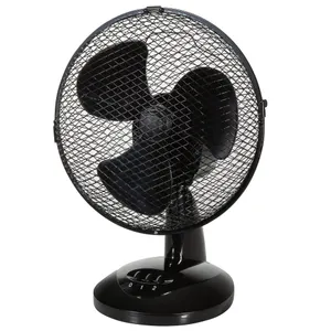 Zanussi 9" Portable Desk Fan 2 Speed Wide Oscillation Quiet Black ZNPDF0921B