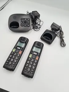 Panasonic KX-TGU132EB Cordless Phone Answering Machine 2 Handsets Black