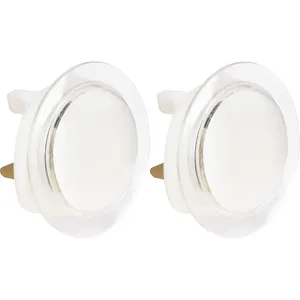 2x Masterplug Soft Glow LED Night Light Plug in 60mm Clear GL1/2-MP
