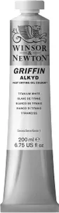 Winsor & Newton Griffin 200ml Alkyd Fast Drying Oil Colour Tube - Titanium White