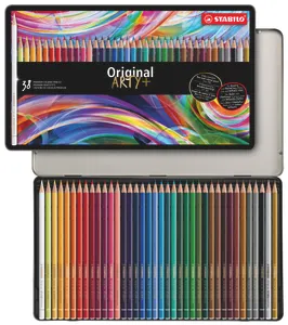 STABILO Original ARTY+ 38 Thin Lead Colouring Pencils Set Tin Box