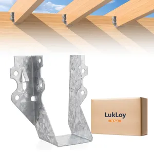 LukLoy 2x4 20 Gauge Galvanized Face Mount Wood Joist Hangers, 10 Pack