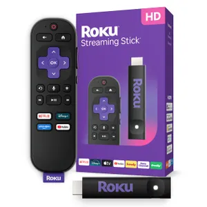 Roku Streaming Stick HD 2025 with Voice Remote for TV - Free & Live TV