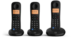 BT Everyday Cordless Landline Phone Trio Handset Pack Call Blocker DND