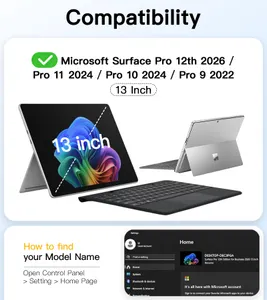 BRAECN Case for Microsoft Surface Pro 13-inch (9/10/11/12th Gen 2022-2026)