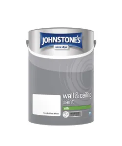 Johnstone's - Silk Wall & Ceiling Paint - Pure Brilliant White - 5L