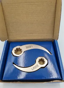 Laser 9206 Pry Bar Wrench Set - 2pc Cr-Mo 1/2" 3/8" Drive Adaptor Tool