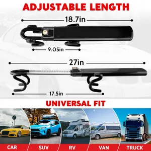 Tevlaphee Twin Bar Steering Wheel Lock Car Anti-Theft Heavy Duty Universal Black