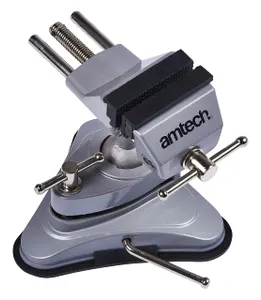 Amtech Suction Table Vice Adjustable Head 360° Swivel Soft Jaws Craft