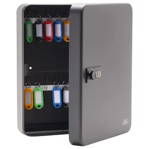 Burg Wachter KC36C Wall Mount Combination Cabinet 36 Hooks Matt Black Key Tags