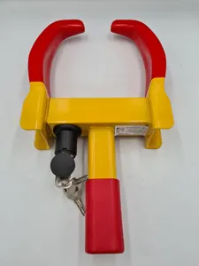 Tevlaphee Wheel Clamp Lock Heavy Duty Anti-Theft Adjustable 7-11" Tyres