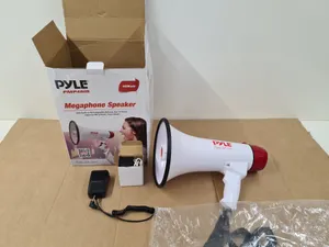 Pyle Rechargeable Megaphone PA Speaker – 40W Bullhorn with Siren