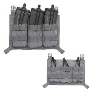 NEW LBX Tactical Triple M4 Panel Pouch Wolf Grey MOLLE Plate Carrier Gear