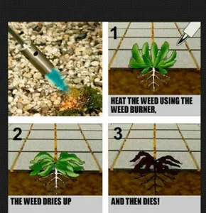 2x WEED WAND + 16x BUTANE GAS CANISTERS BLOWTORCH GARDEN TORCH