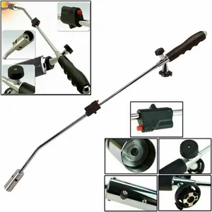 2x WEED WAND + 16x BUTANE GAS CANISTERS BLOWTORCH GARDEN TORCH