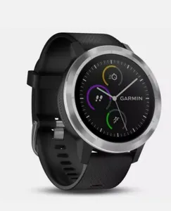 Garmin Vivoactive 3 GPS Smart Watch - Silver Bezel, Black Strap - Seller Refurbished