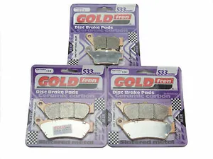 Goldfren S33 Brake Pads (3 Sets) Front & Rear Ducati Paul Smart 1000 LE 2006