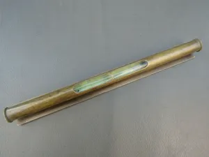 Vintage brass 8 3/4" engineers machinists spirit level old tool
