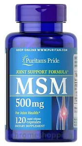 MSM 500mg 120 Rapid Release Capsules Supplement PURITANS PRIDE UK Seller