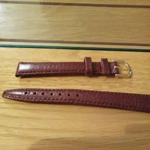 Mens Leather Padded Watch Strap 14mm Buffalo Calf Long New No Tags Brown