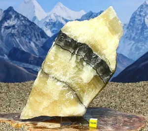 Huge Yellow Banded Calcite Raw Natural Mineral Specimen - Crystal Healing 1694g