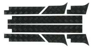 Defender 110 TIM AUSTRALIA with No aerial hole cut out 2mm Chequer Plate Black