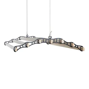 Ceiling Hanging Indoor Clothes Dryer Cast Iron Ends & Pulleys 7 x Wooden Laths