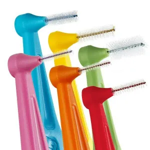 TEPE ANGLE Interdental brush 15 Pack of 6 angled brushes, Pink Size 0 0.4mm